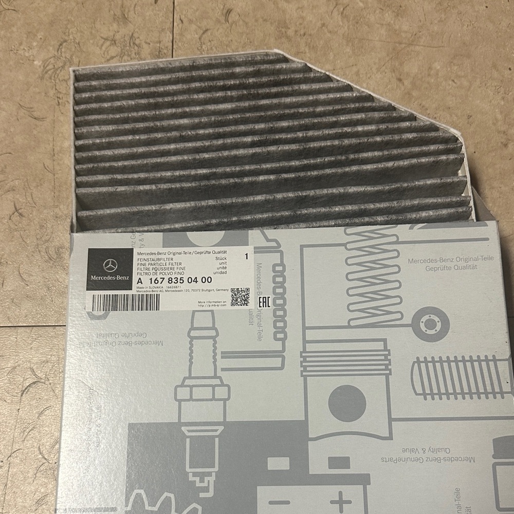 Mercedes-Benz Cabin Air Filter - Charcoal Gray 2010-2014 GLE350, GLS